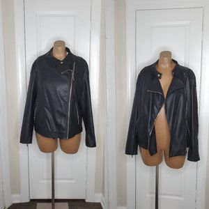 Faux Leather Moto Jacket